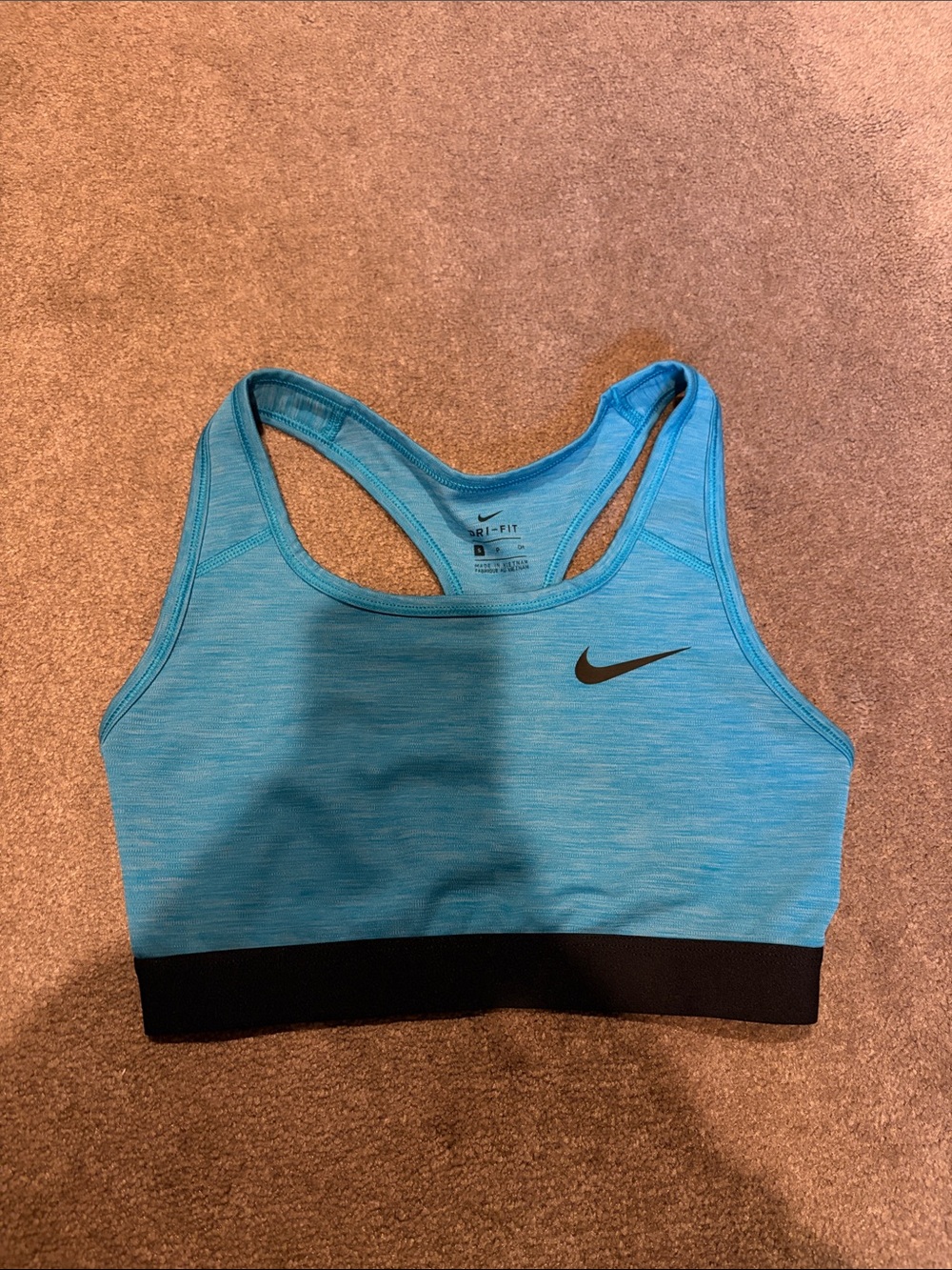 Nike Blue and Black Racerback Sports Bra